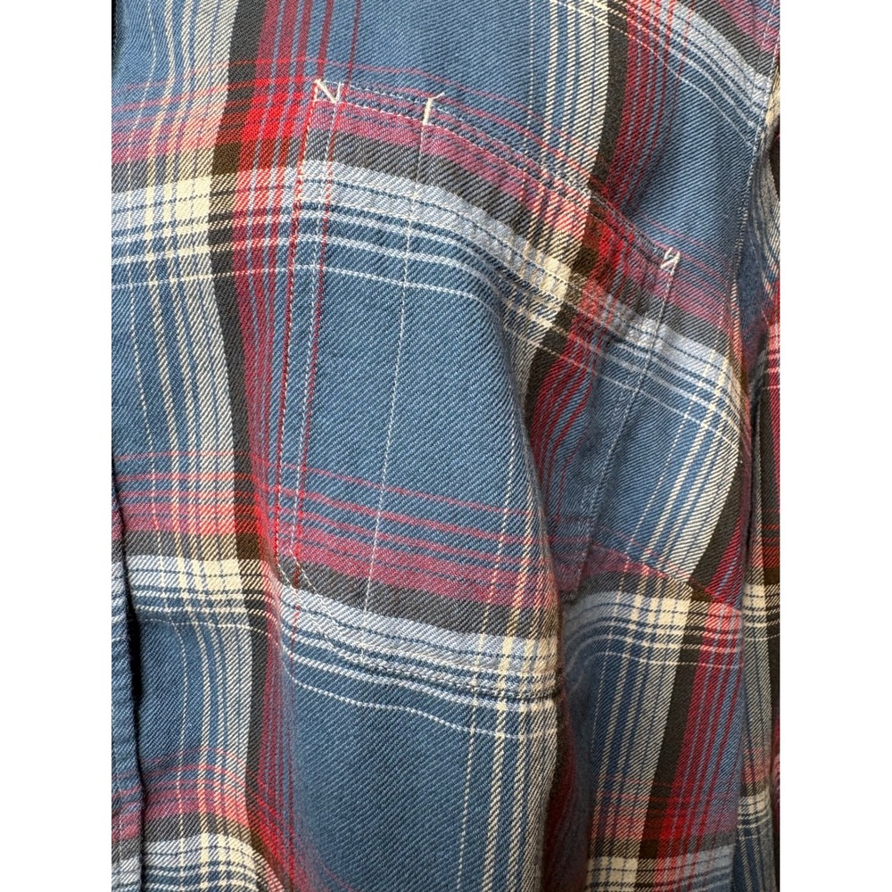 LAUREN JEANS CO RALPH LAUREN Blue Plaid Flannel Button Down Shirt 3X Country - Picture 8 of 10